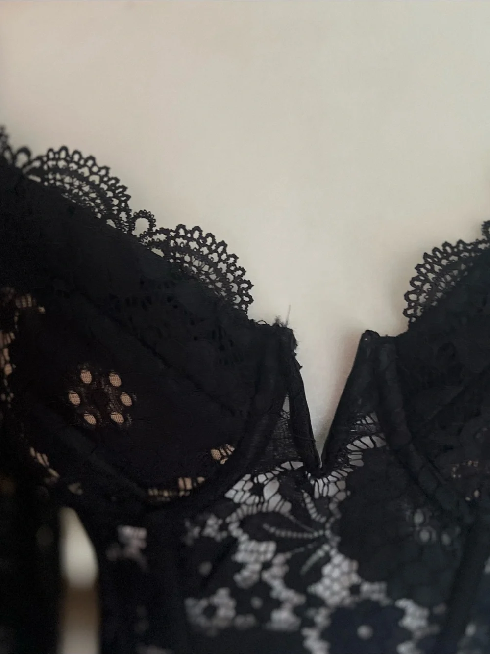 Lush Black Bustier Crop Top Lace Corset Balloon Sleeve NWOT S Cocktail Chic - Picture 6 of 17